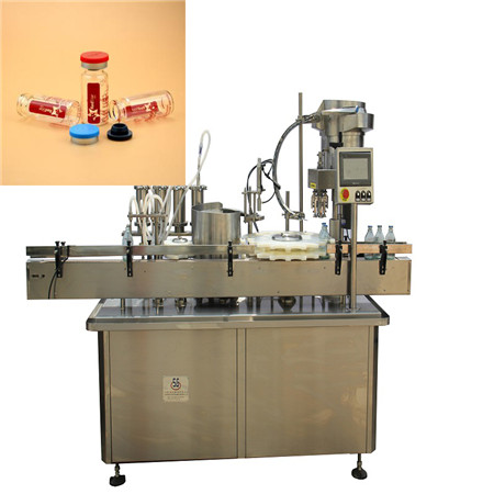 Awtomatikong Vial Bottle Paghugas Capping And Labeling Machine